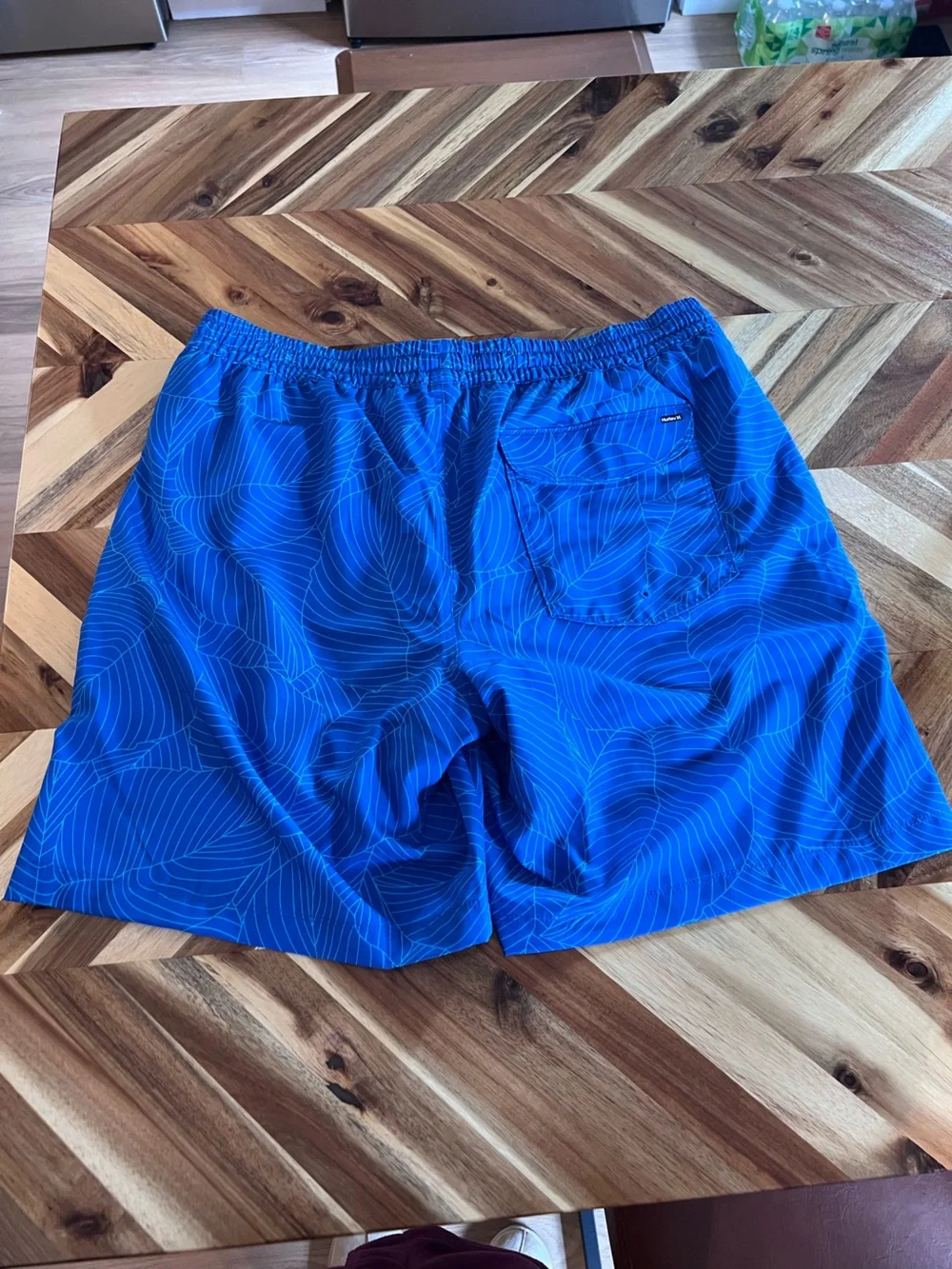 Hurley Men's Volley Hydro Swim Shorts Lined Elastic Waist Botanic Blue Size XL